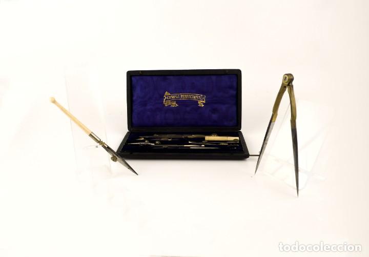 Antig&uuml;edades: Compas perfectionn&eacute;s- Caja de compases- Drawing instruments - Francia, Ca.1900 - Foto 1