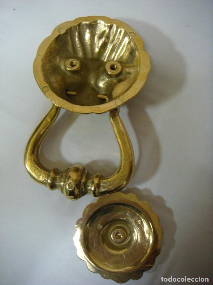Antig&uuml;edades: LLAMADOR PARA LA PUERTA CABEZA DE LEON EN BRONCE-(&) - Foto 2