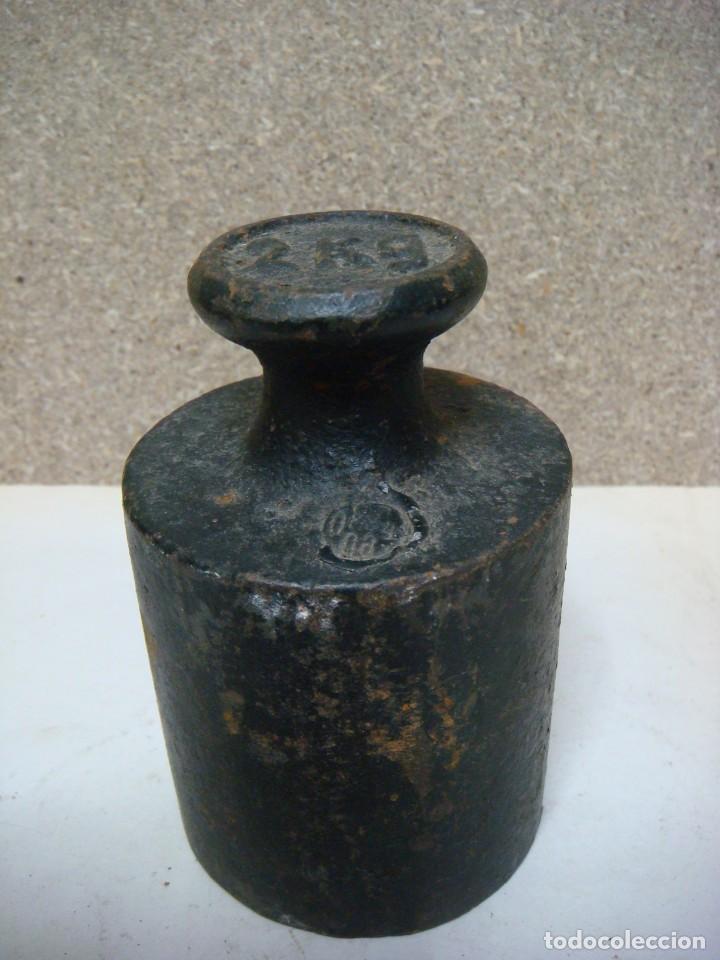 Antig&uuml;edades: PESA DE HIERRO DE 2 KILOS-(&) - Foto 1