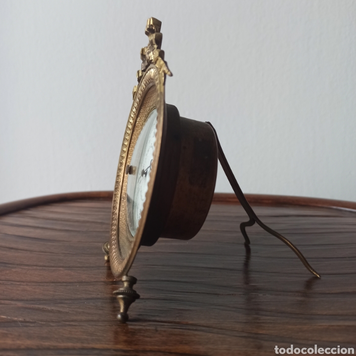 Antig&uuml;edades: Antiguo bar&oacute;metro de bronce franc&eacute;s * funciona - Foto 5