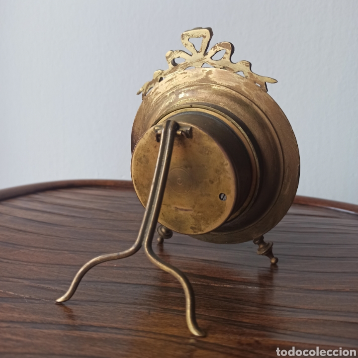 Antig&uuml;edades: Antiguo bar&oacute;metro de bronce franc&eacute;s * funciona - Foto 6