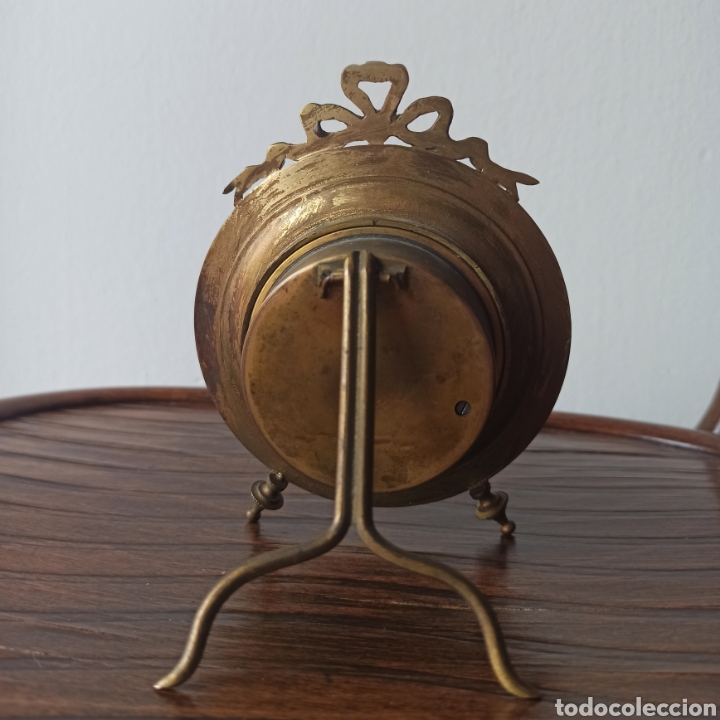 Antig&uuml;edades: Antiguo bar&oacute;metro de bronce franc&eacute;s * funciona - Foto 7