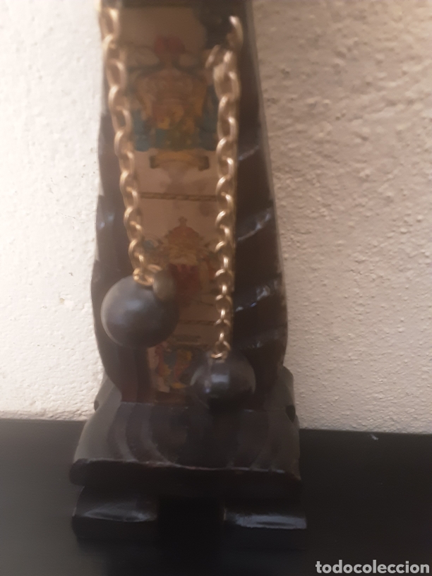 Antig&uuml;edades: Antiguo term&oacute;metro con forma de reloj de p&eacute;ndulo - Foto 4