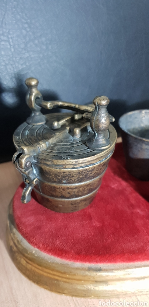 Antig&uuml;edades: PONDERAL DE VASOS ANIDADOS DE BRONCE - Foto 3