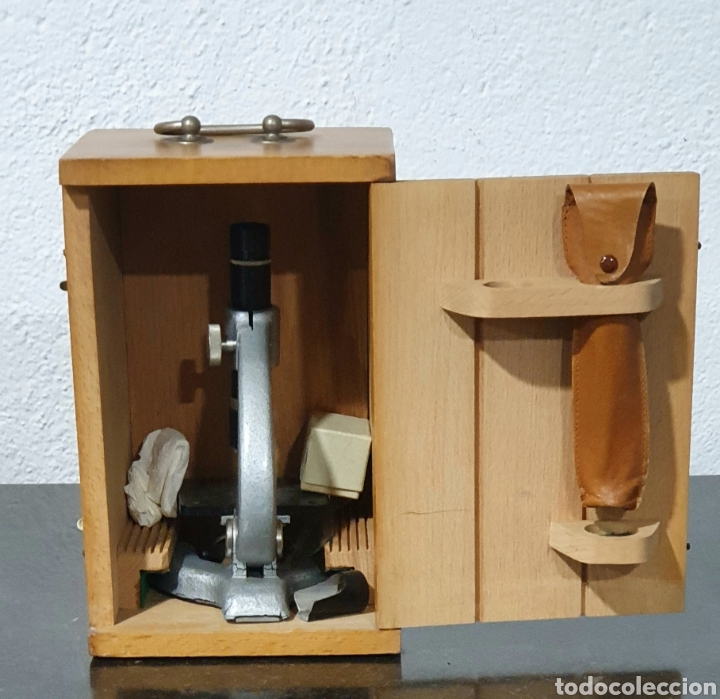Antig&uuml;edades: MICROSCOPIO KAVEX CON CAJA DE MADERA Y ACCESORIOS - Foto 1