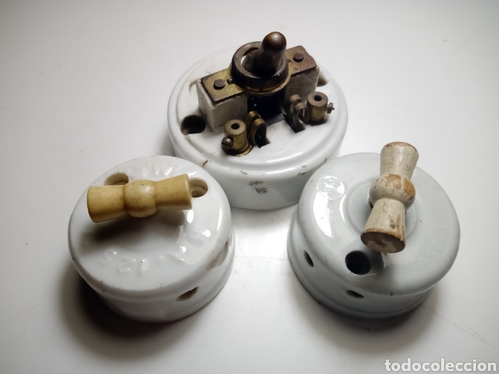 Antiquit&eacute;s: Interruptores el&eacute;ctricos antiguos