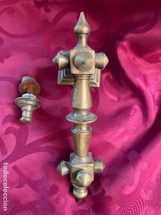 Antig&uuml;edades: Bonito llamador aldaba completo - Foto 2