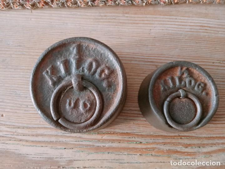 Antig&uuml;edades: Pareja de pesas antiguas - Foto 1