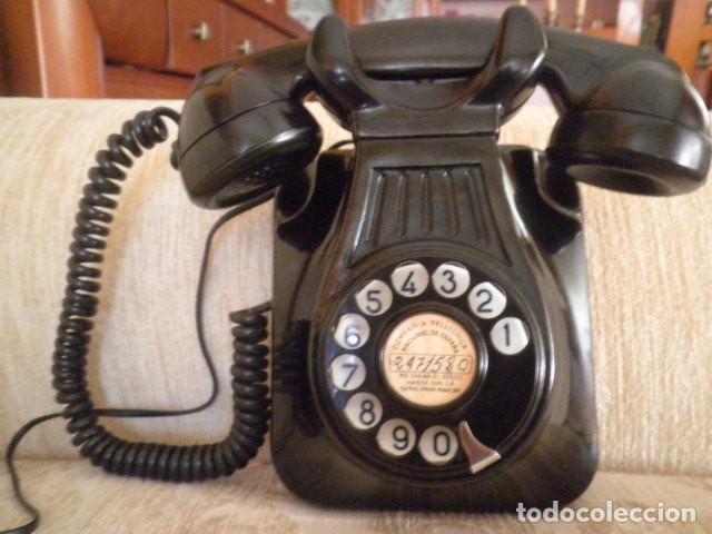 Tel&eacute;fonos: Telefono de pared de baquelita negra - Foto 1