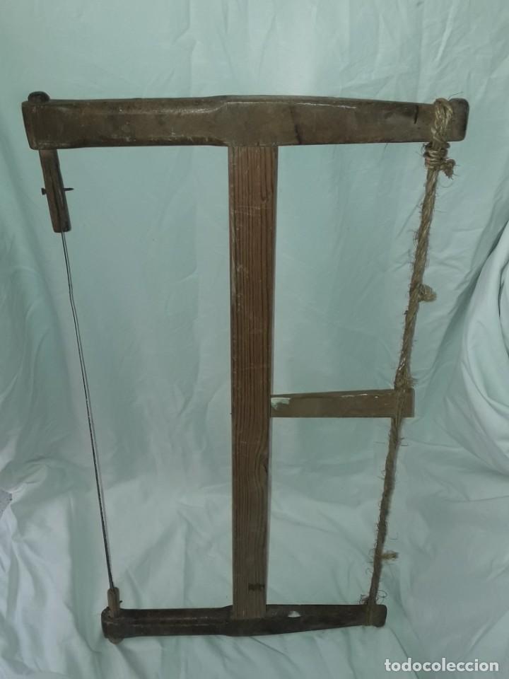 Antigüedades: Antigua sierra de arco de madera de Carpintero - Foto 1 - 326225788