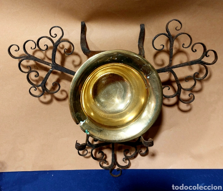 Antig&uuml;edades: ANTIGUAS ESPETERAS DE HIERRO FORJADO (2). SIN EL ALMIREZ. - Foto 2
