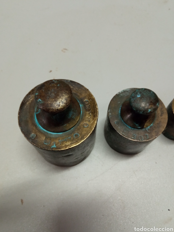 Antig&uuml;edades: Lote 4 pesas de bronce - Foto 3