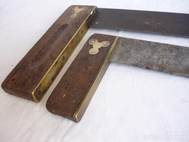 Antig&uuml;edades: 2 antiguas escuadras inglesas en hierro, bronce y madera - Foto 10