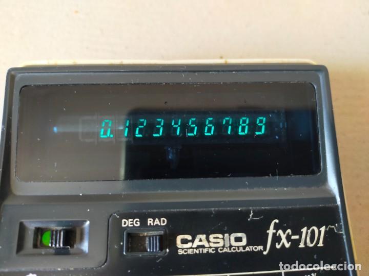 Antig&uuml;edades: CALCULADORA CIENTIFICA: CASIO FX-101 /10 DIGITOS - CON FUNDA - EN FUNCIONAMIENTO - Foto 3