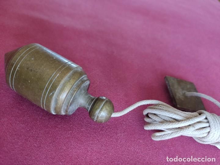 Antig&uuml;edades: ANTIGUA PLOMADA DE LAT&Oacute;N O BRONCE - Foto 7