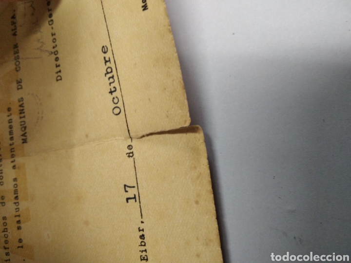 Antig&uuml;edades: Documento Maquinas de coser Alfa 1949 - Foto 3