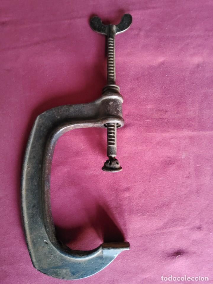 Antig&uuml;edades: ANTIGUO GATO DE CARPINTERO DE HIERRO FUNDIDO - Foto 7