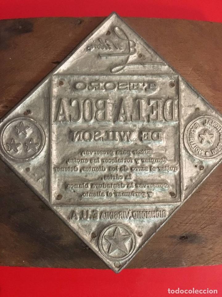 Antig&uuml;edades: PLANCHA DE IMPRENTA TESORO DE LA BOCA DE WILSON , ELIXIR PARA PRESERVAR.. - Foto 2