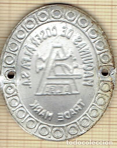 Antig&uuml;edades: PLACA MARCA ALFA MAQUINA DE COSER. - Foto 2