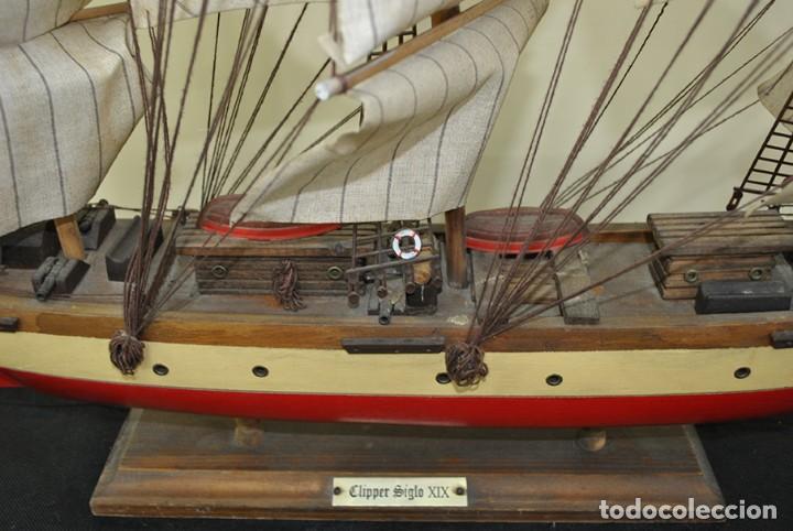Antig&uuml;edades: MAQUETA NAVAL BARCO CLIPPER - Foto 5