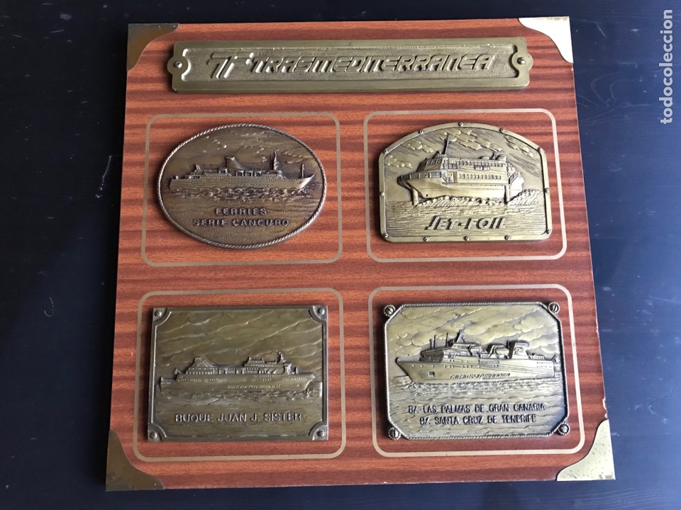 Antig&uuml;edades: Cuadro historia Naviera Transmediterranea. - Foto 1