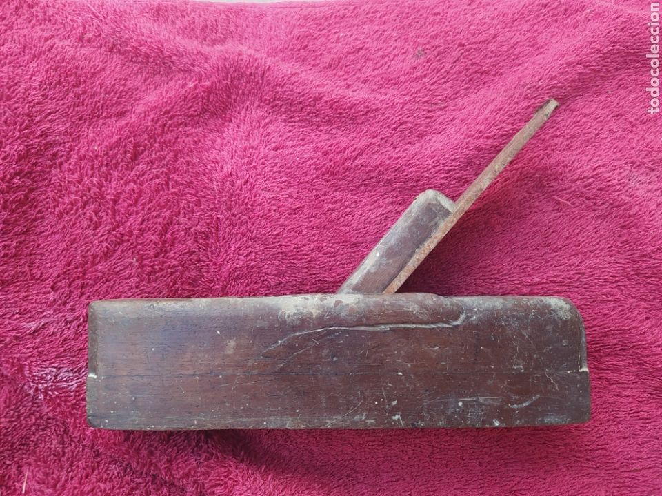 Antig&uuml;edades: CEPILLO DE CARPINTERO. MADERA DE CAOBA. LONGITUD 20 CM - Foto 1