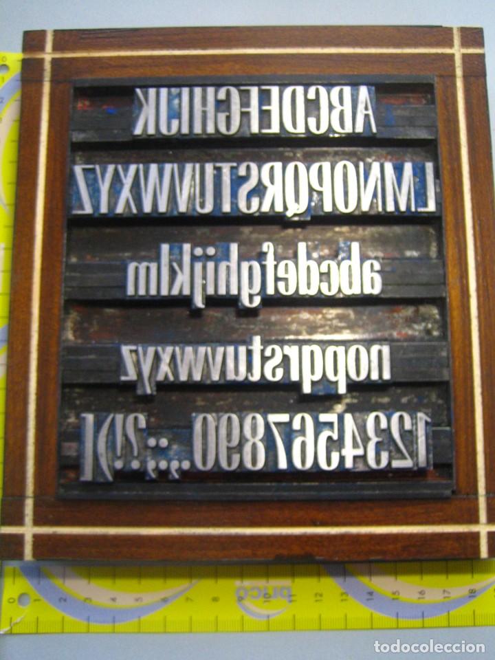 Antig&uuml;edades: imprenta - letras de plomo - cuadro tipogr&aacute;fico - ref. 72 ESTRECHA - Foto 2