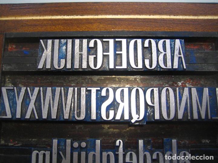 Antig&uuml;edades: imprenta - letras de plomo - cuadro tipogr&aacute;fico - ref. 72 ESTRECHA - Foto 4
