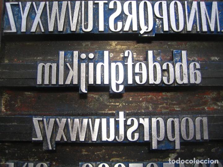 Antig&uuml;edades: imprenta - letras de plomo - cuadro tipogr&aacute;fico - ref. 72 ESTRECHA - Foto 5