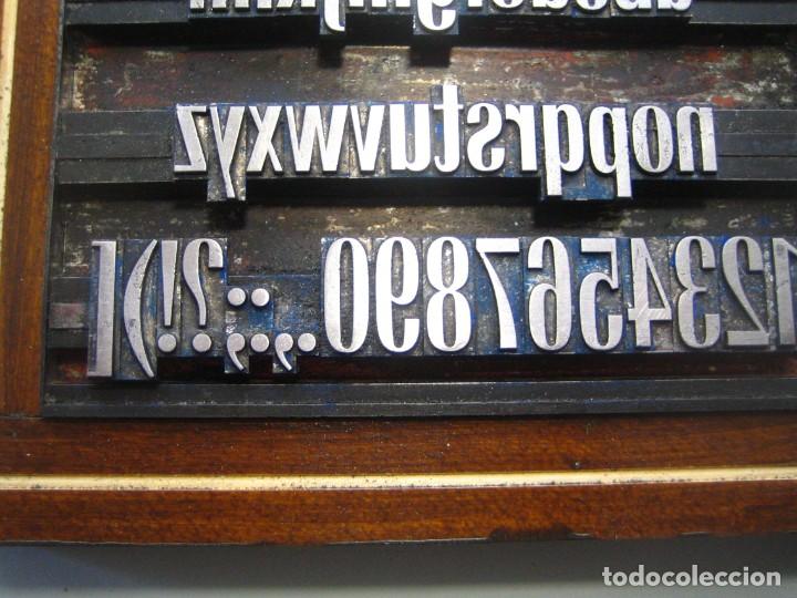 Antig&uuml;edades: imprenta - letras de plomo - cuadro tipogr&aacute;fico - ref. 72 ESTRECHA - Foto 6
