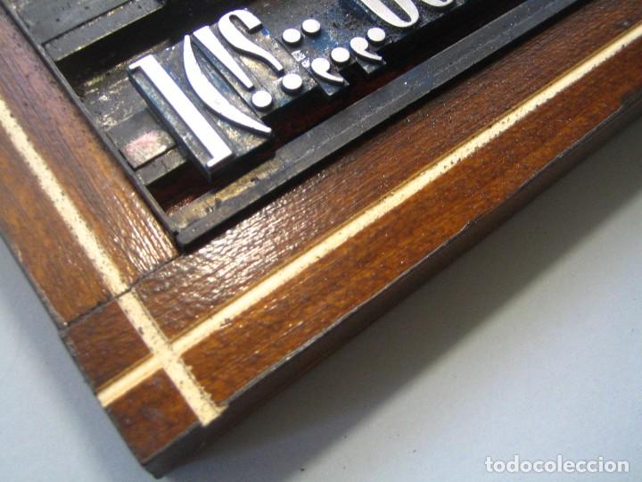 Antig&uuml;edades: imprenta - letras de plomo - cuadro tipogr&aacute;fico - ref. 72 ESTRECHA - Foto 7