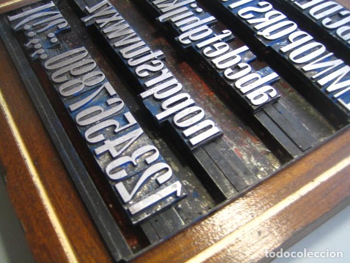 Antig&uuml;edades: imprenta - letras de plomo - cuadro tipogr&aacute;fico - ref. 72 ESTRECHA - Foto 8