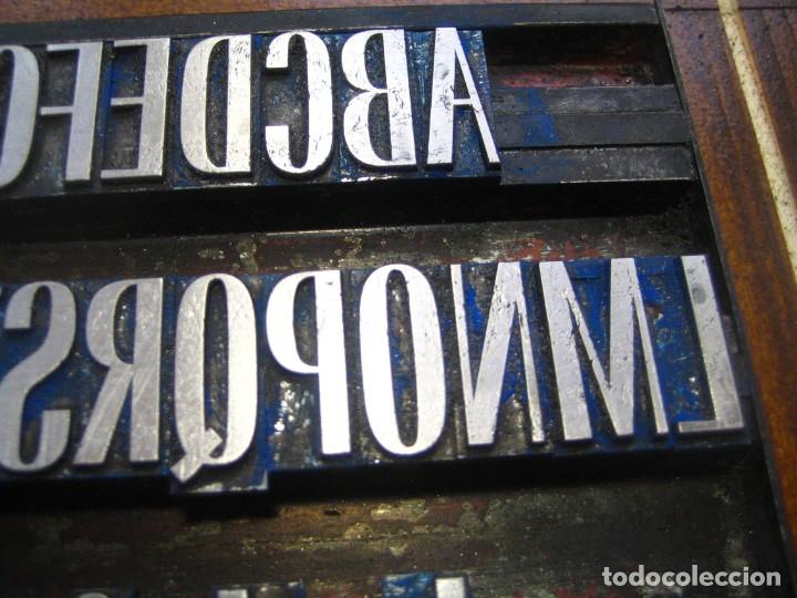 Antig&uuml;edades: imprenta - letras de plomo - cuadro tipogr&aacute;fico - ref. 72 ESTRECHA - Foto 10