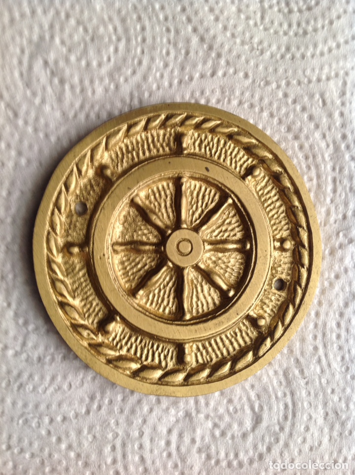Antig&uuml;edades: PLACA BRONCE TIM&Oacute;N BARCO PARA ATORNILLAR - Foto 3