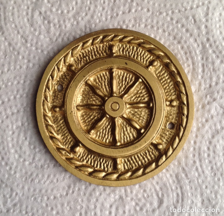 Antig&uuml;edades: PLACA BRONCE TIM&Oacute;N BARCO PARA ATORNILLAR - Foto 1