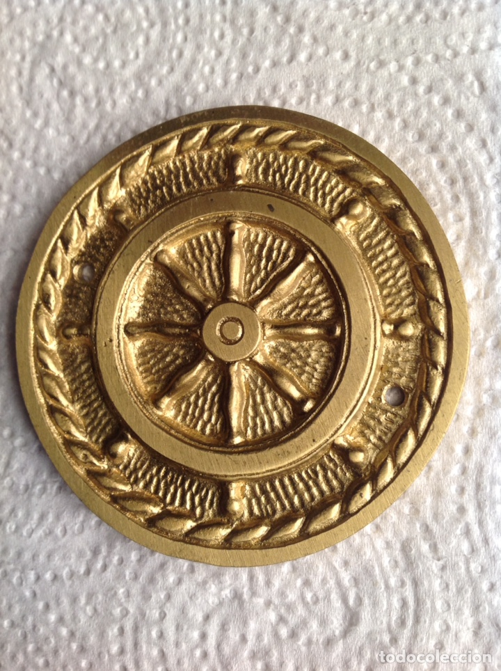 Antig&uuml;edades: PLACA BRONCE TIM&Oacute;N BARCO PARA ATORNILLAR - Foto 2