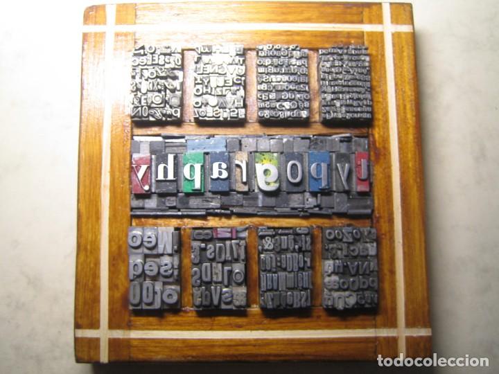 Antig&uuml;edades: imprenta - cuadro typography - ref. 9 - tama&ntilde;o 13x12 - Foto 1