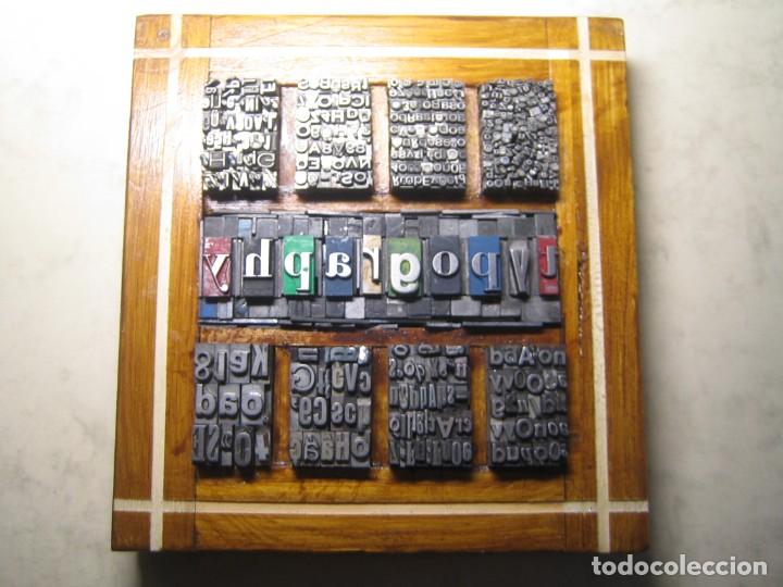 Antig&uuml;edades: imprenta - cuadro typography - ref. 7 - tama&ntilde;o 13x12 - Foto 1