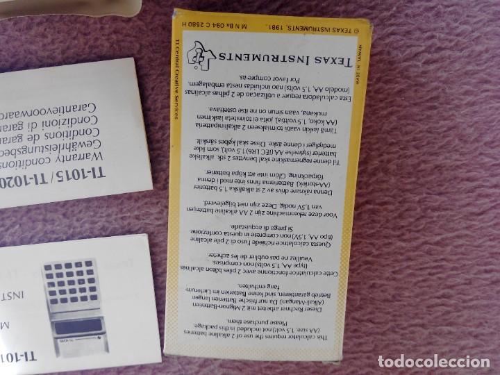 Antig&uuml;edades: CALCULADORA TEXAS INSTRUMENTS TI 1015 - COMO NUEVA - Foto 8