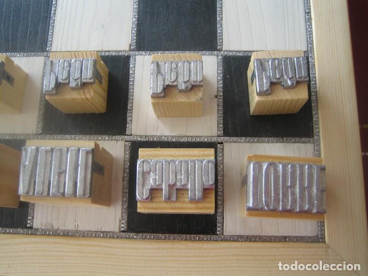Antig&uuml;edades: imprenta - madera y plomo ajedrez tipogr&aacute;fico - Foto 4