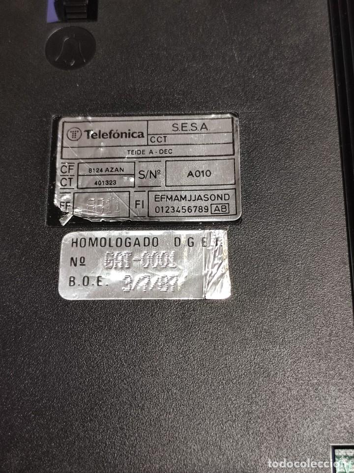 Tel&eacute;fonos: Tel&eacute;fono TEIDE A-DEC de Telef&oacute;nica FUNCIONANDO - a&ntilde;o 87 - VINTAGE - Foto 6
