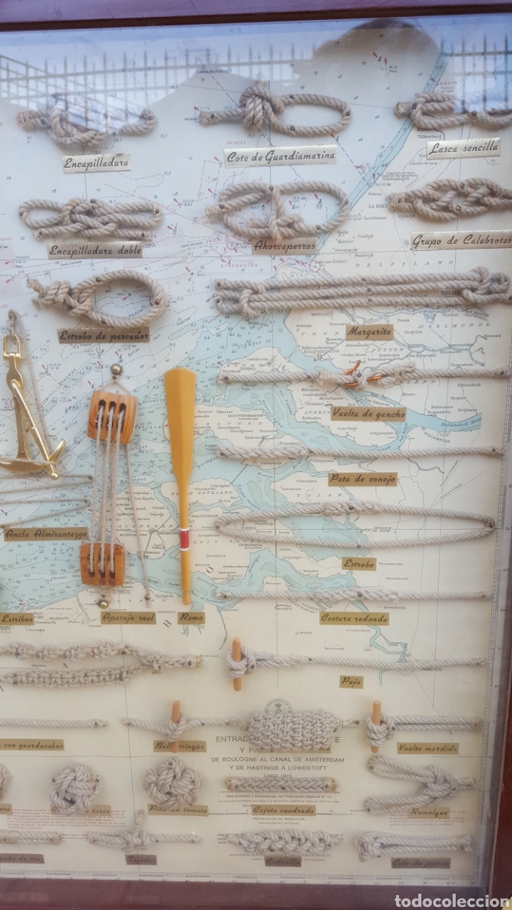 Antig&uuml;edades: Cuadro de nudos marineros. 93x64 cm - Foto 3