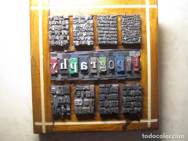 Antig&uuml;edades: imprenta - cuadro typography - ref. 5 - tama&ntilde;o 13x12 - Foto 1