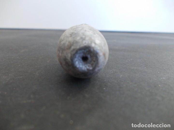 Antig&uuml;edades: Pesca plomo plomada pasante red pesca cilindro - Foto 2