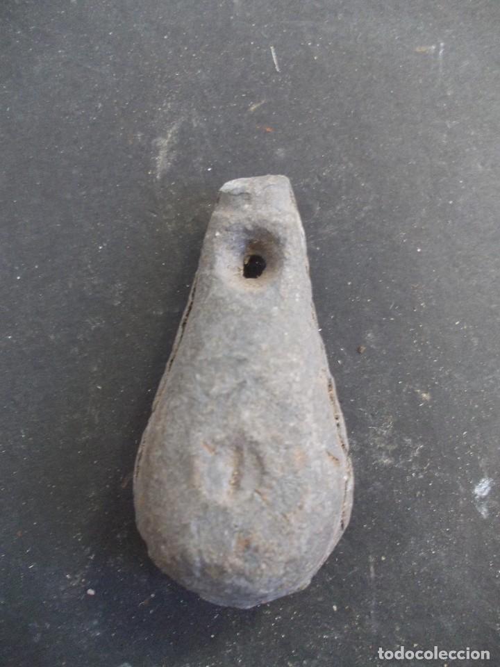 Antig&uuml;edades: Pesca plomo plomada perita ca&ntilde;a 4 cm - Foto 2