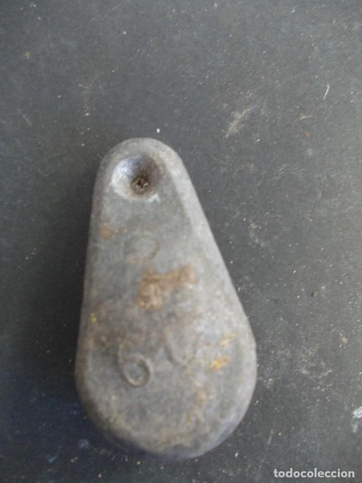 Antig&uuml;edades: Pesca plomo plomada perita ca&ntilde;a 4 cm - Foto 1