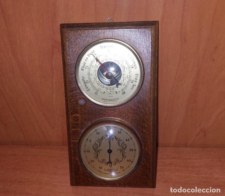 Antig&uuml;edades: BAR&Oacute;METRO-TERMOMETRO DE PARED - Foto 1
