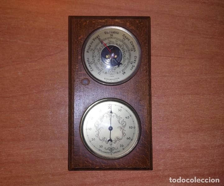 Antig&uuml;edades: BAR&Oacute;METRO-TERMOMETRO DE PARED - Foto 2