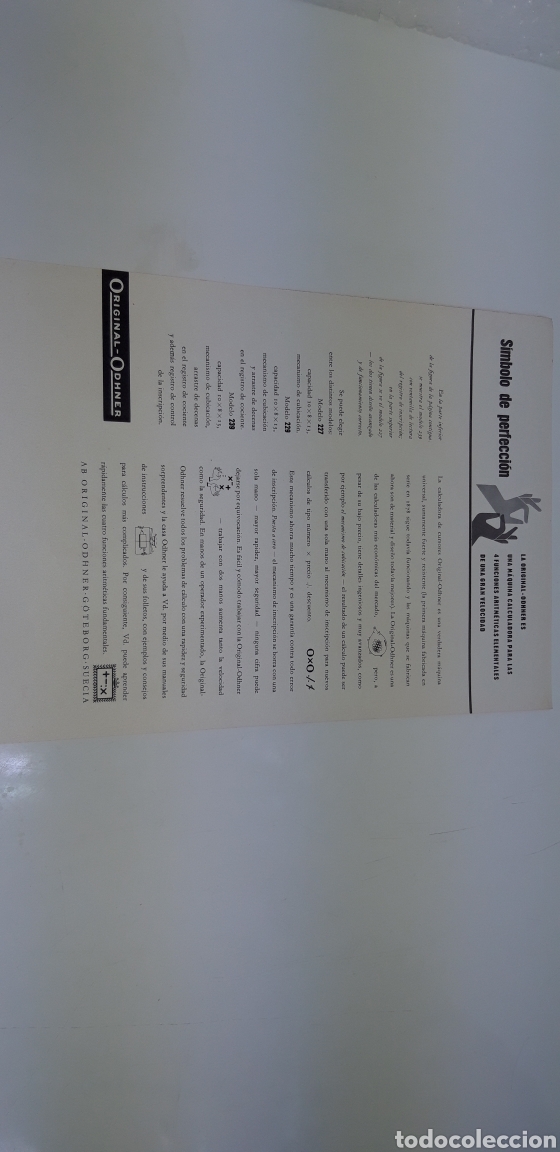 Antig&uuml;edades: Publicidad maquina Original Odhner - Foto 2