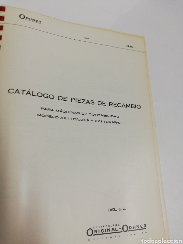 Antig&uuml;edades: Cat&aacute;logo de piezas de recambio Original Odhner. - Foto 4